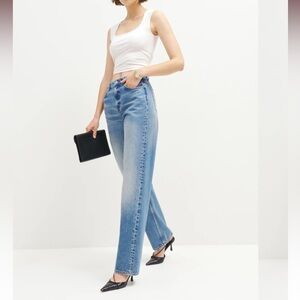 reformation preston baggy high rise straight jeans